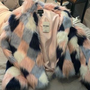 Faux fur coat